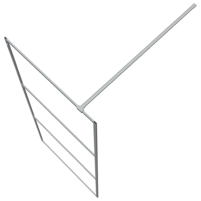 vidaXL Paroi de douche Argenté 80x195 cm Verre ESG transparent