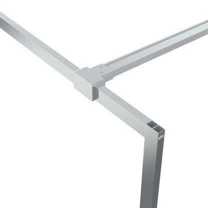 vidaXL Paroi de douche Argenté 80x195 cm Verre ESG transparent