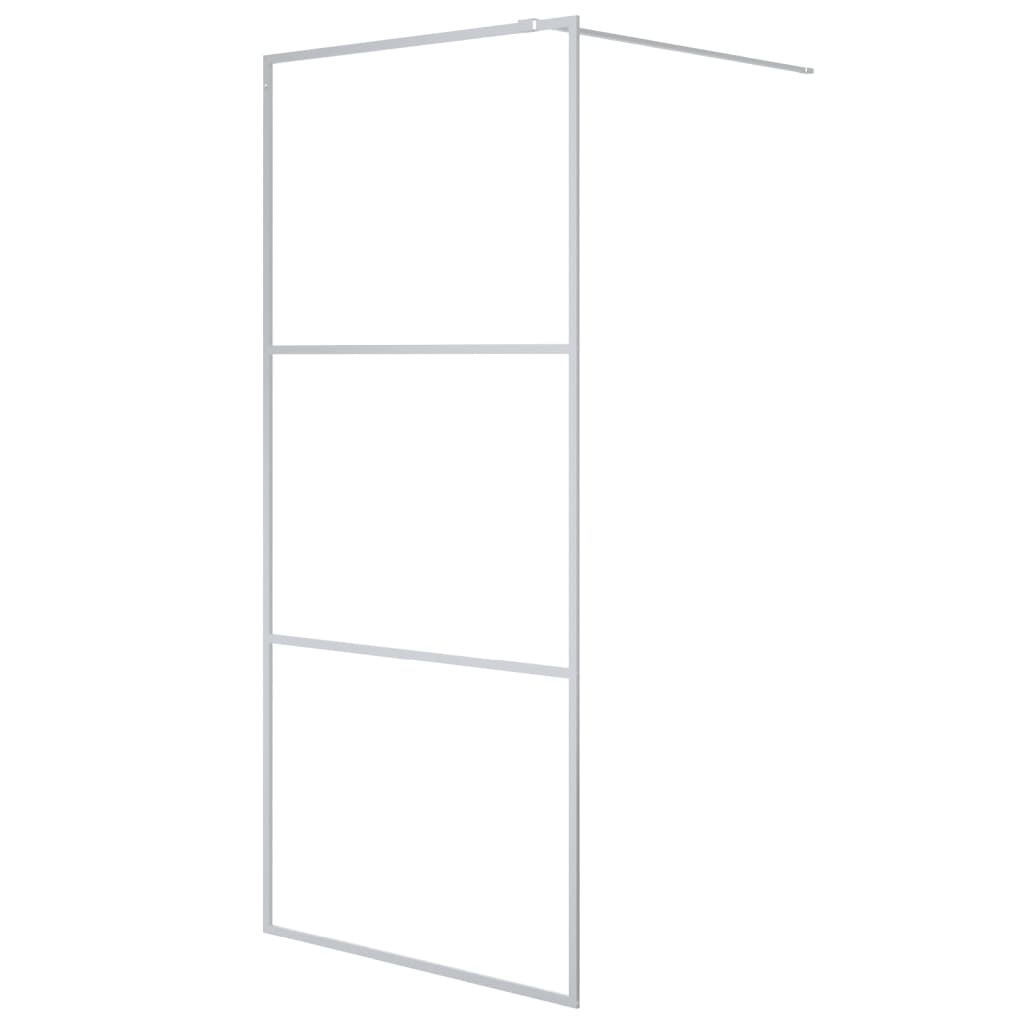 vidaXL Paroi de douche Argenté 90x195 cm Verre ESG transparent
