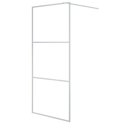 vidaXL Paroi de douche Argenté 90x195 cm Verre ESG transparent