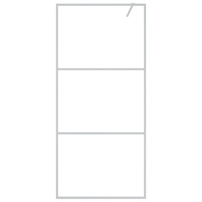 vidaXL Paroi de douche Argenté 90x195 cm Verre ESG transparent