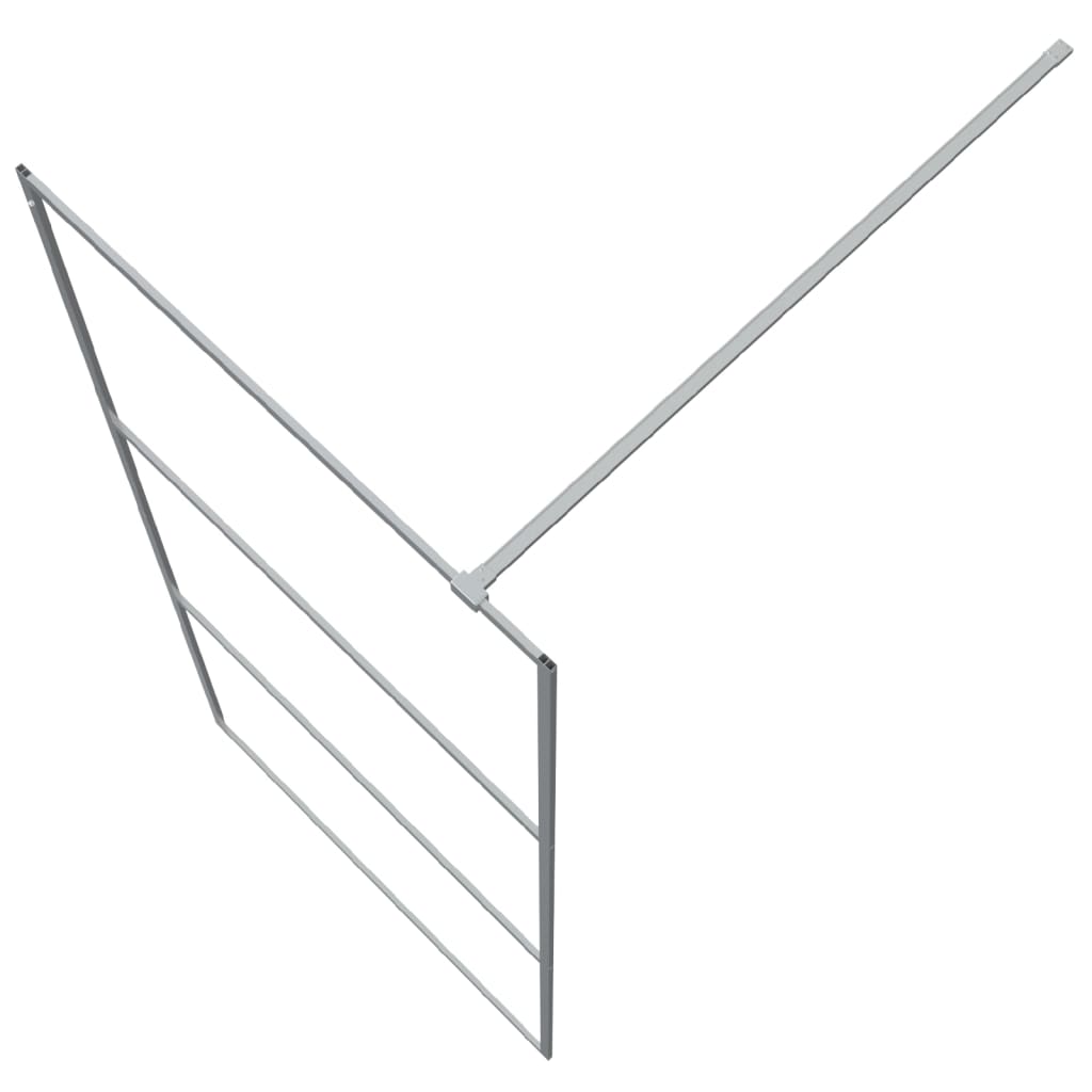 vidaXL Paroi de douche Argenté 90x195 cm Verre ESG transparent