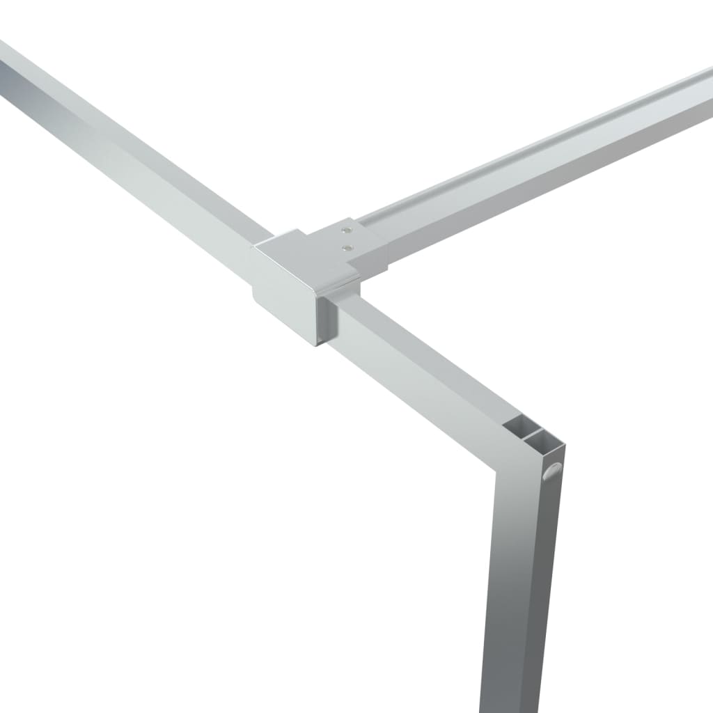 vidaXL Paroi de douche Argenté 90x195 cm Verre ESG transparent