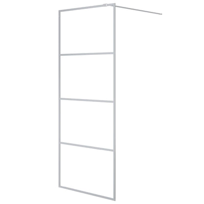 vidaXL Paroi de douche Argenté 80x195 cm Verre ESG transparent