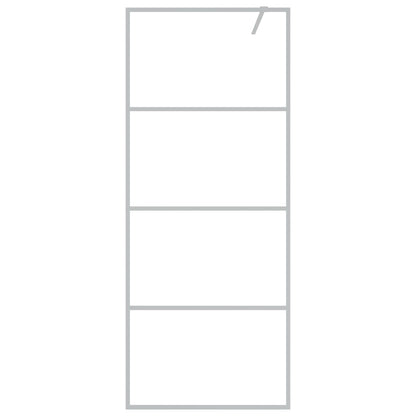 vidaXL Paroi de douche Argenté 80x195 cm Verre ESG transparent