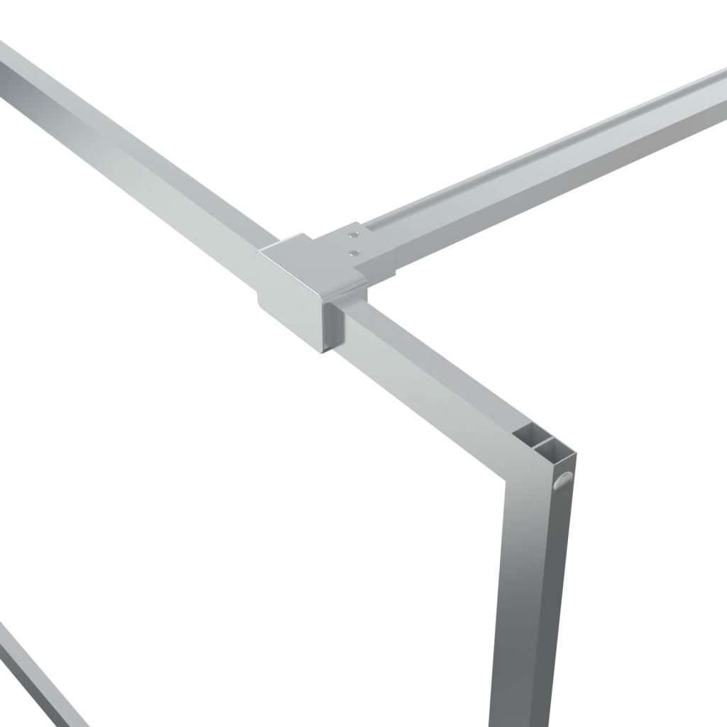vidaXL Paroi de douche Argenté 80x195 cm Verre ESG transparent