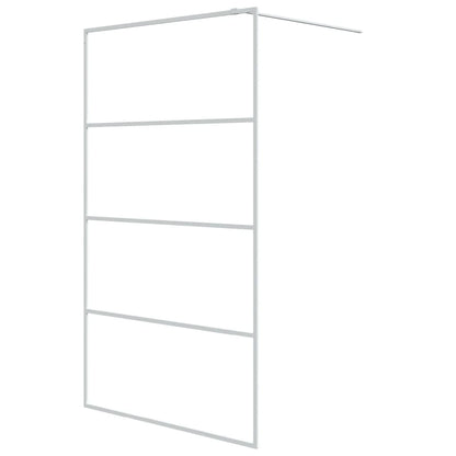 vidaXL Paroi de douche Blanc 115x195 cm Verre ESG transparent