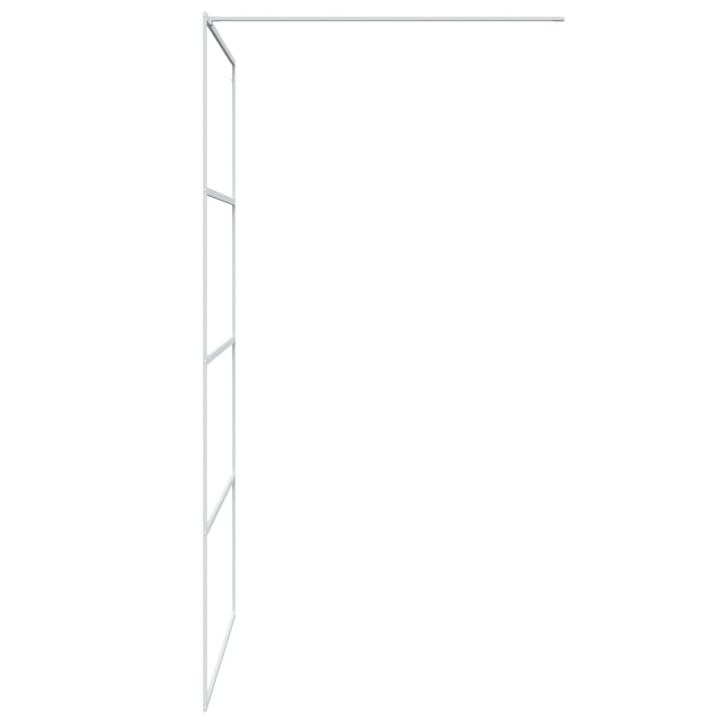 vidaXL Paroi de douche Blanc 115x195 cm Verre ESG transparent