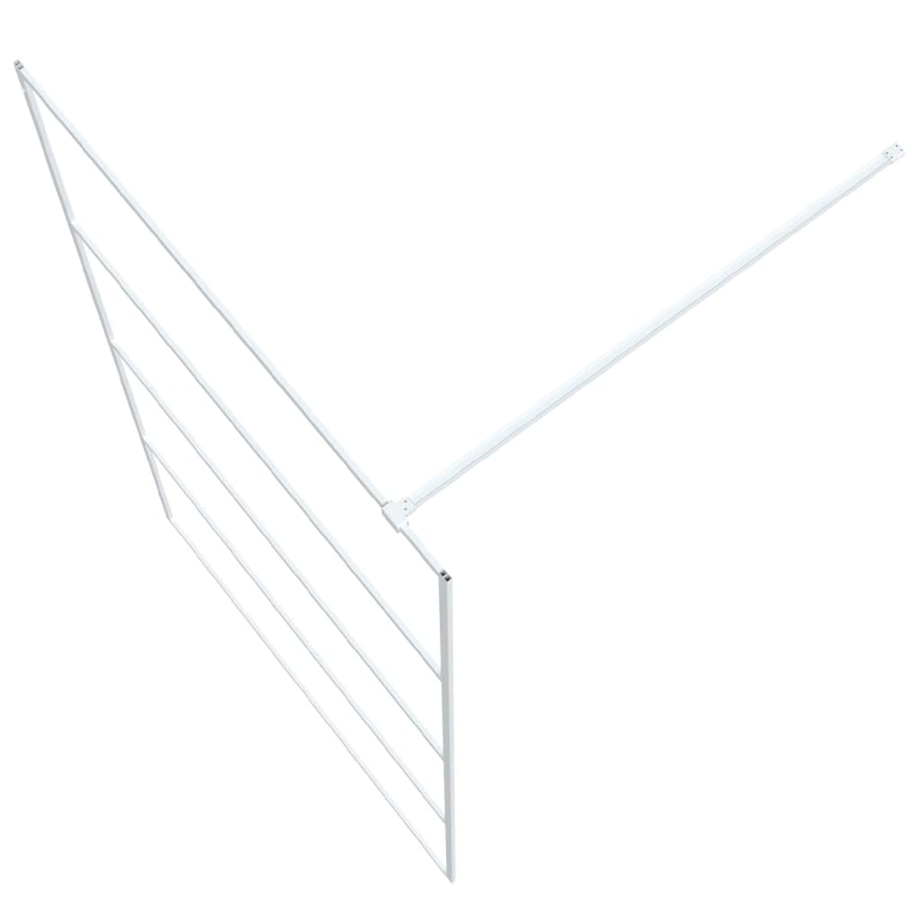 vidaXL Paroi de douche Blanc 115x195 cm Verre ESG transparent