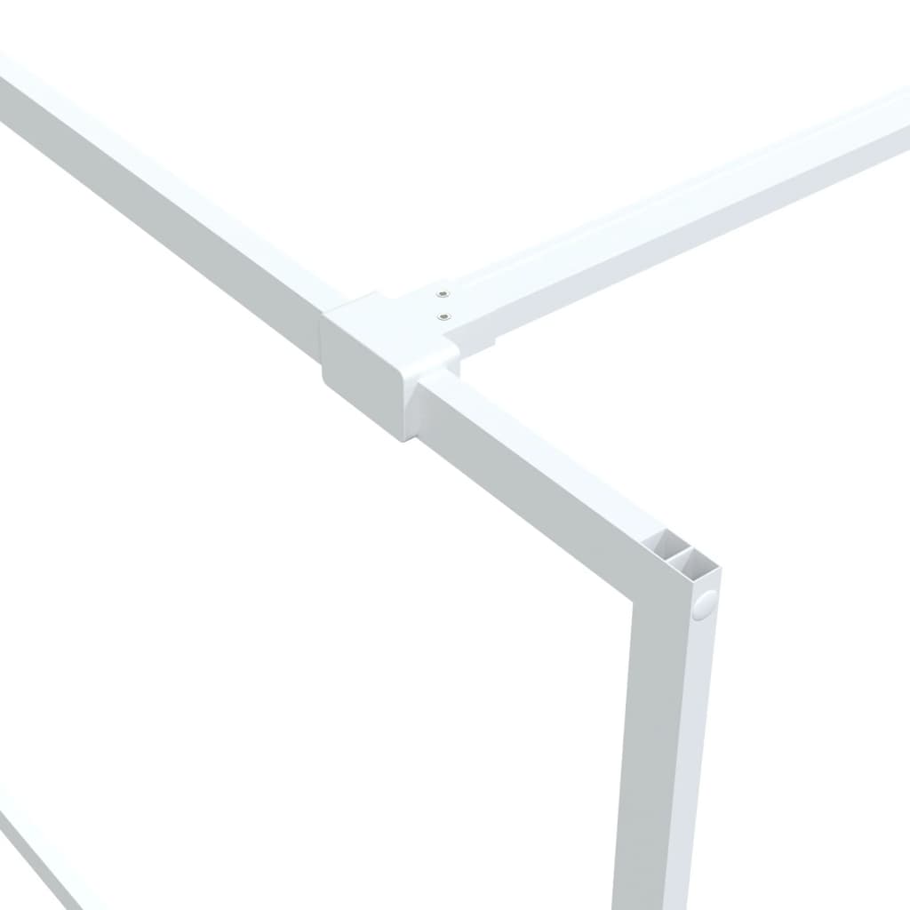 vidaXL Paroi de douche Blanc 115x195 cm Verre ESG transparent