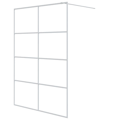 vidaXL Paroi de douche Blanc 140x195 cm Verre ESG transparent