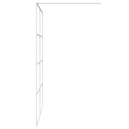 vidaXL Paroi de douche Blanc 140x195 cm Verre ESG transparent