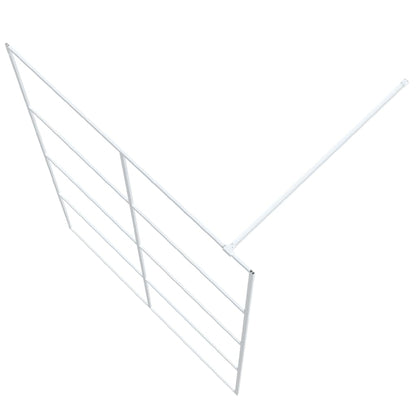 vidaXL Paroi de douche Blanc 140x195 cm Verre ESG transparent
