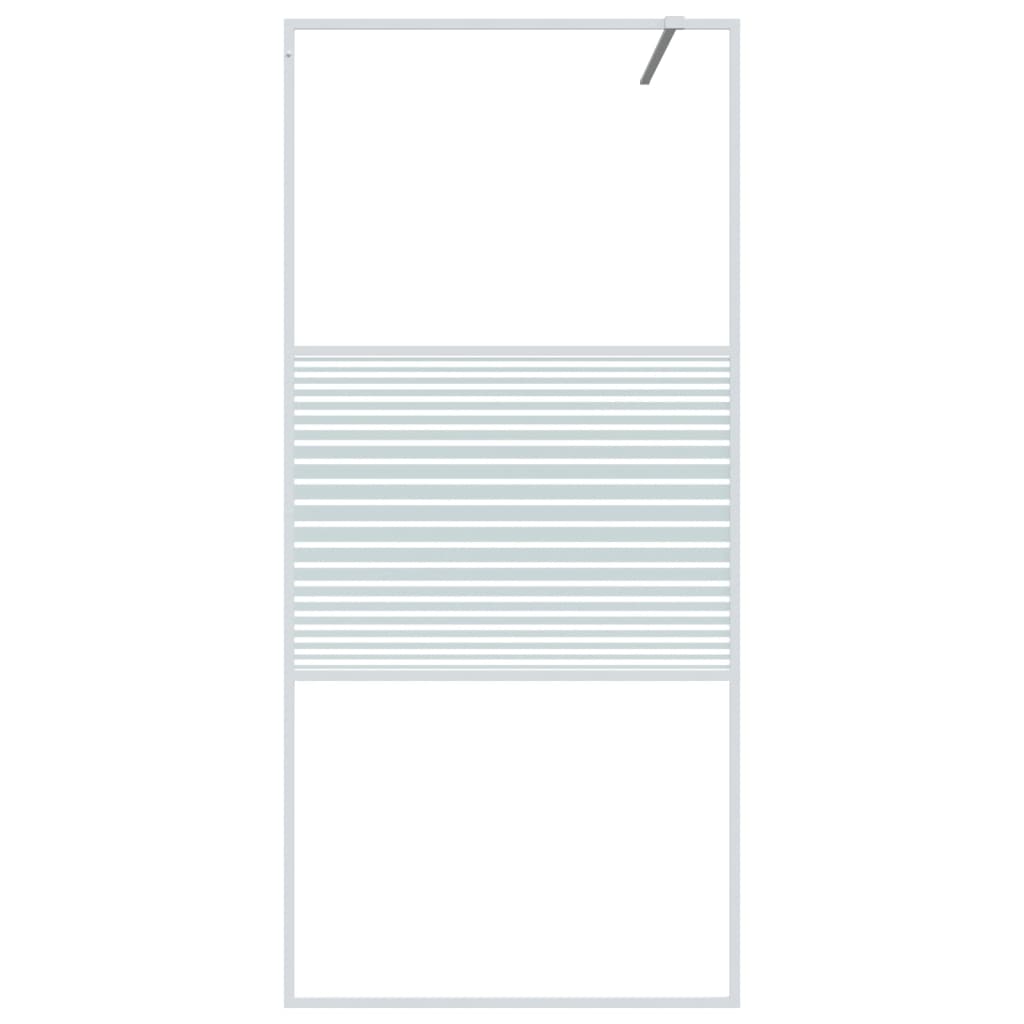 vidaXL Paroi de douche Blanc 90x195 cm Verre ESG transparent