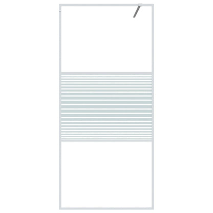 vidaXL Paroi de douche Blanc 90x195 cm Verre ESG transparent