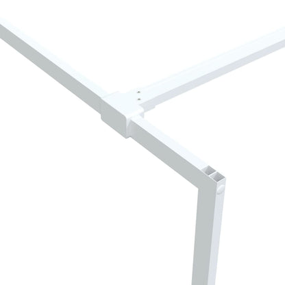 vidaXL Paroi de douche Blanc 90x195 cm Verre ESG transparent