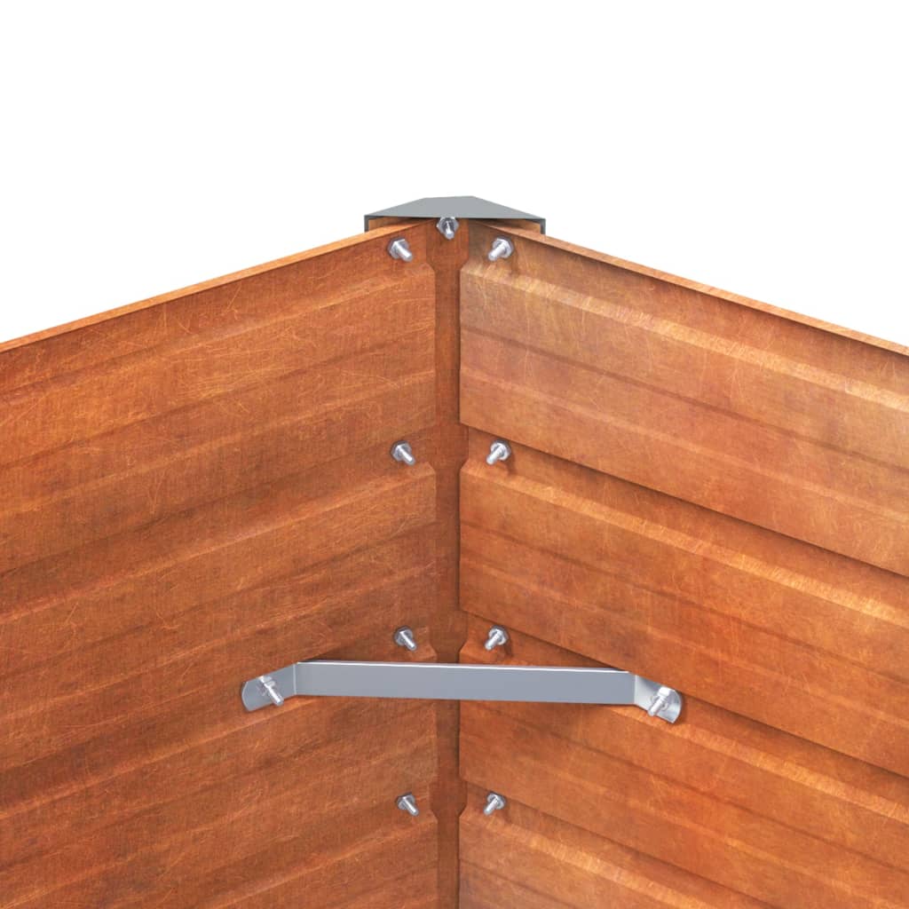 vidaXL Lit surélevé de jardin rouillé 100x100x77 cm acier corten