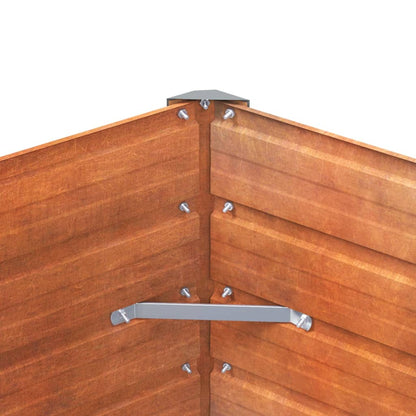 vidaXL Lit surélevé de jardin rouillé 100x100x77 cm acier corten