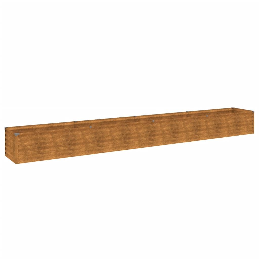 vidaXL Lit surélevé de jardin 386x50x36 cm acier corten