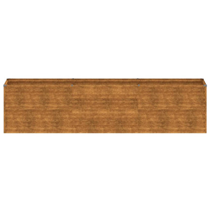 vidaXL Lit surélevé de jardin 291x50x69 cm acier corten