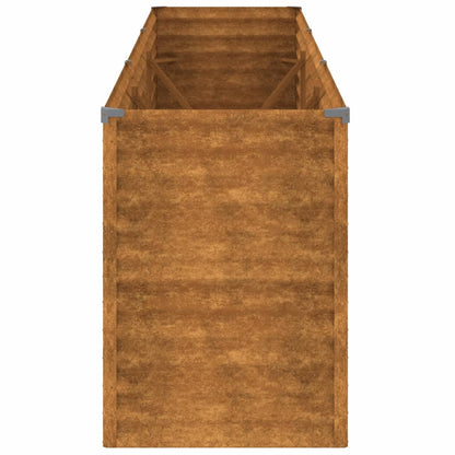 vidaXL Lit surélevé de jardin 291x50x69 cm acier corten