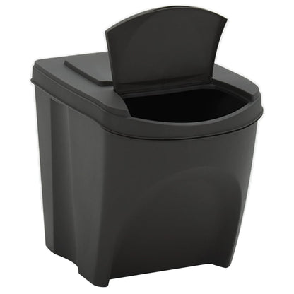 vidaXL Poubelles à ordures empilables 3 pcs Gris 75 L Polypropylène