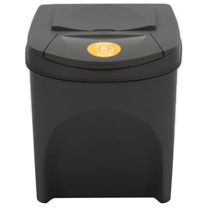 vidaXL Poubelles à ordures empilables 3 pcs Gris 75 L Polypropylène