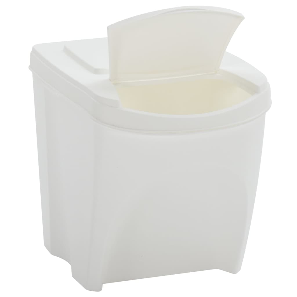 vidaXL Poubelles à ordures empilables 3 pcs Blanc 75 L Polypropylène