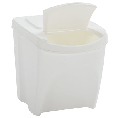 vidaXL Poubelles à ordures empilables 3 pcs Blanc 75 L Polypropylène