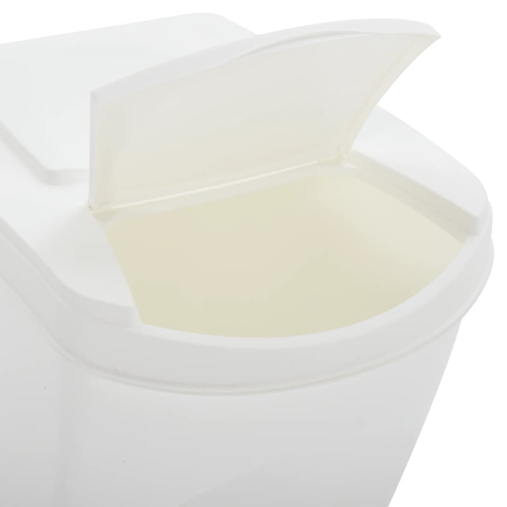 vidaXL Poubelles à ordures empilables 3 pcs Blanc 75 L Polypropylène