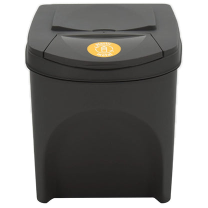 vidaXL Poubelles à ordures empilables 4 pcs Gris 100 L Polypropylène