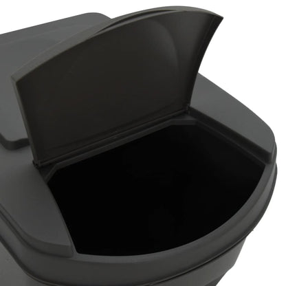 vidaXL Poubelles à ordures empilables 4 pcs Gris 100 L Polypropylène