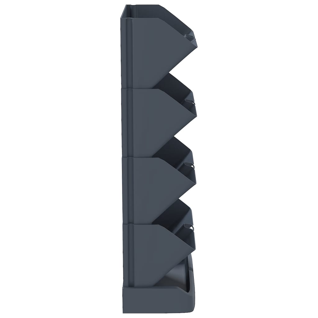vidaXL Ensemble de jardinières verticales 4 pcs Anthracite PP