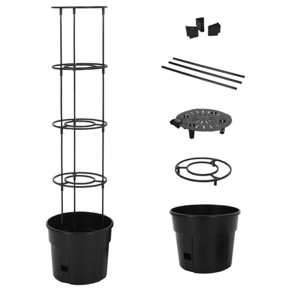 vidaXL Jardinière à tomate Anthracite Ø29,5x115 cm Polypropylène