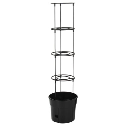 vidaXL Jardinière à tomate Anthracite Ø29,5x115 cm Polypropylène