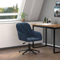 vidaXL Chaise pivotante de bureau Bleu Velours