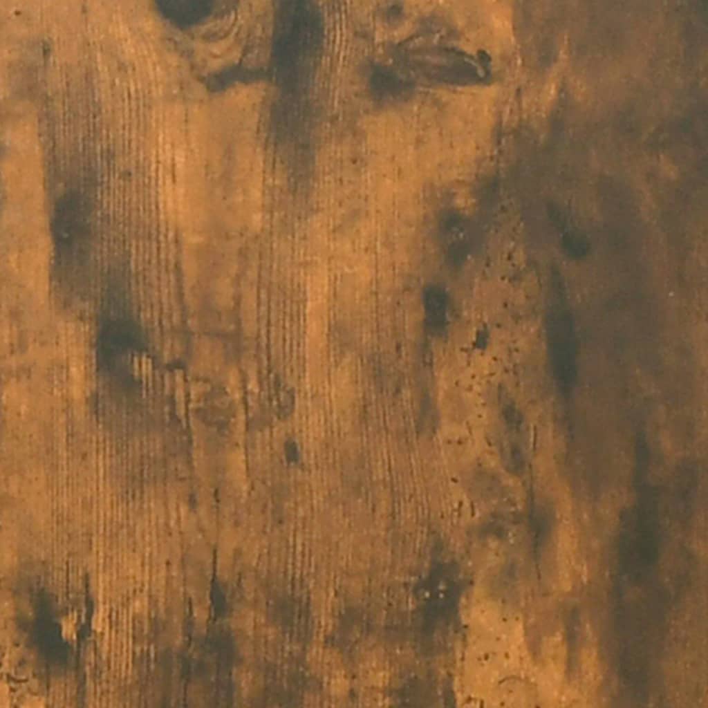 vidaXL Bureau avec armoire latérale Chêne fumé Bois d'ingénierie