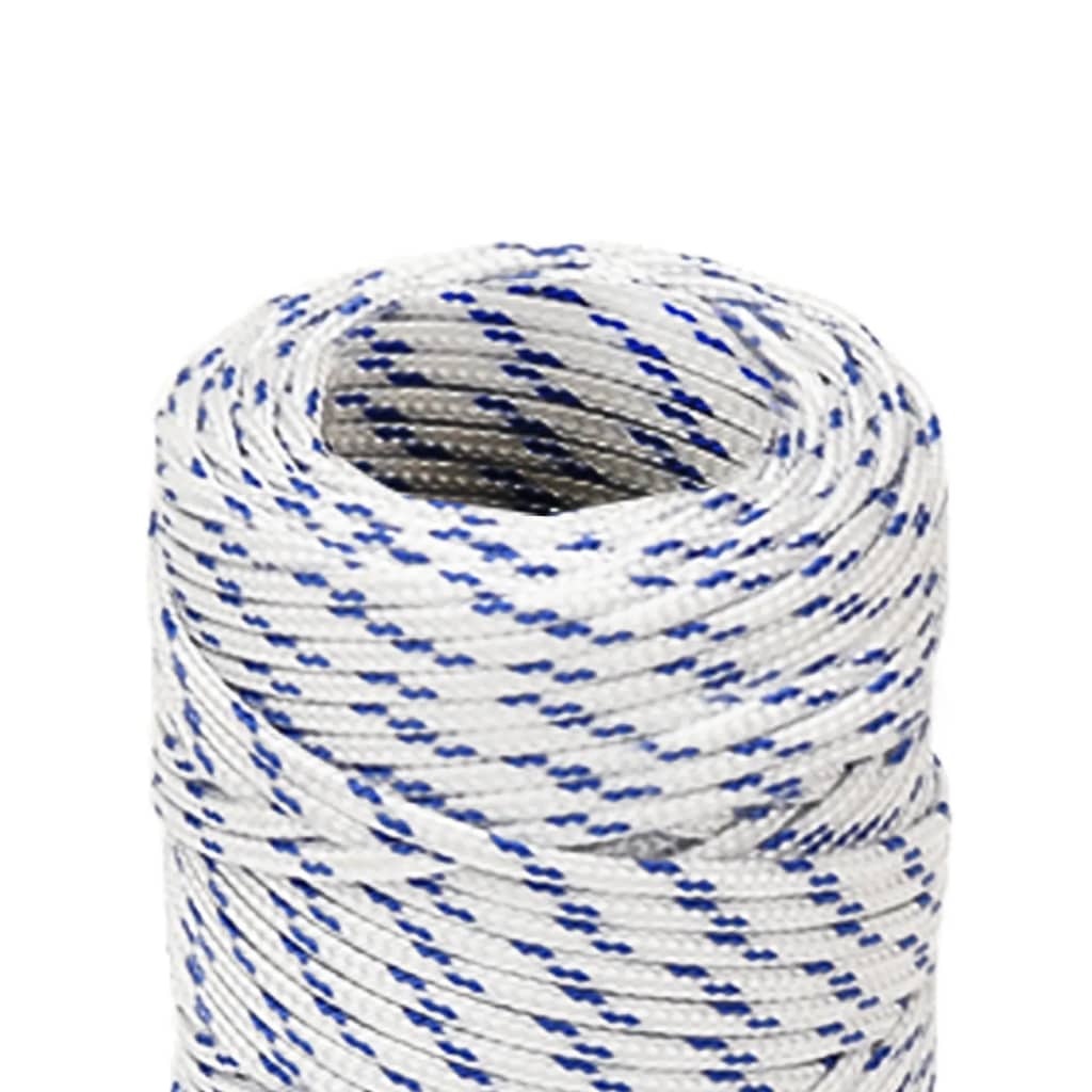 vidaXL Corde de bateau Blanc 2 mm 25 m Polypropylène