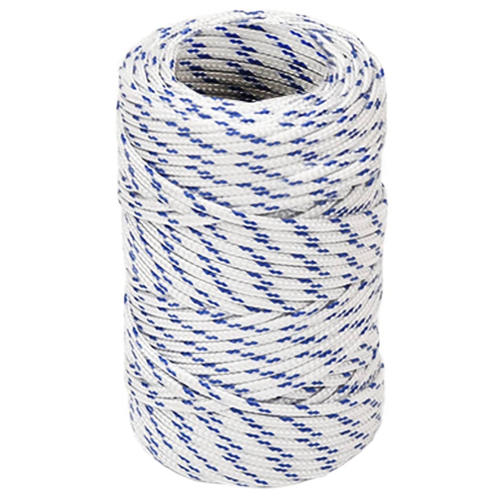 vidaXL Corde de bateau Blanc 2 mm 50 m Polypropylène