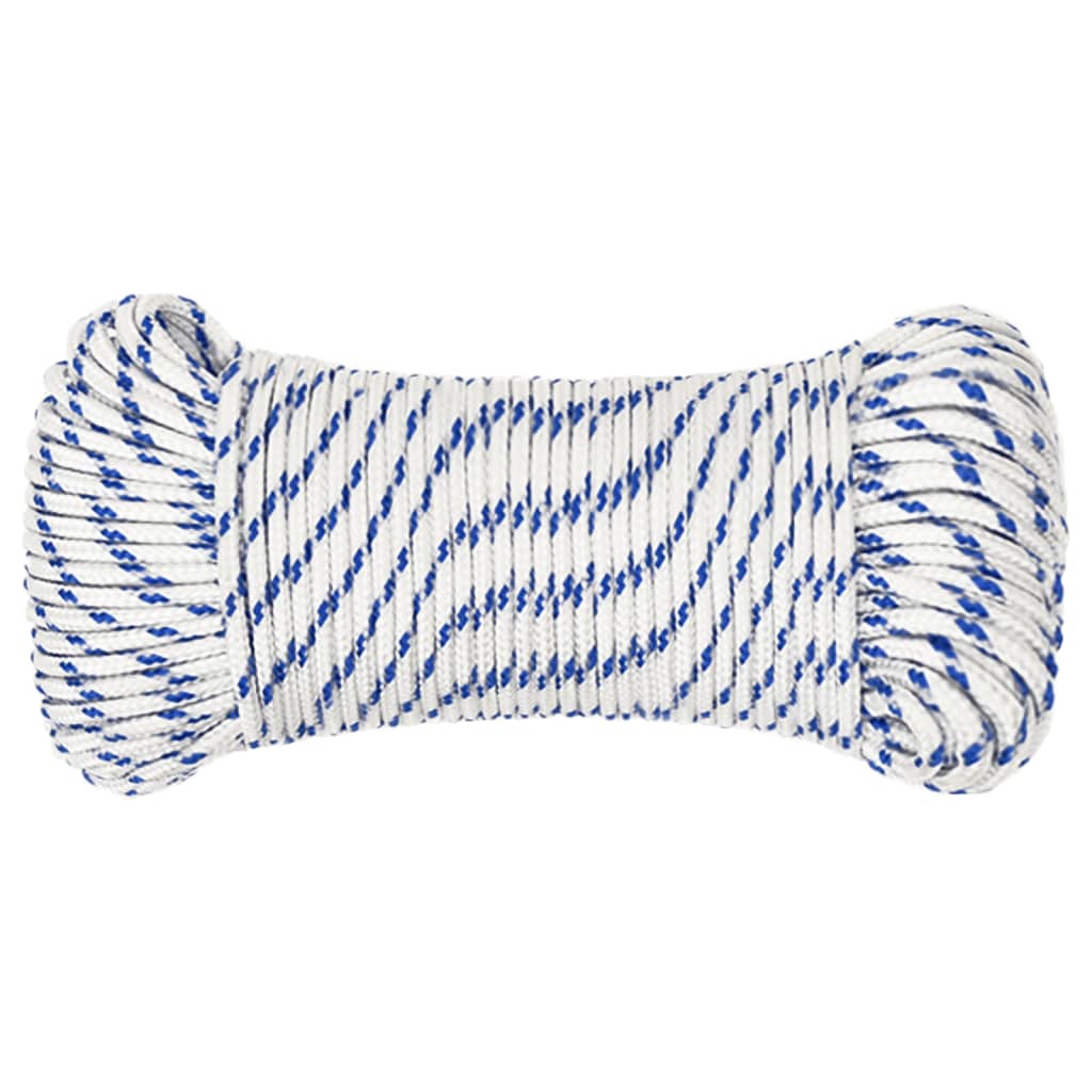 vidaXL Corde de bateau Blanc 4 mm 25 m Polypropylène