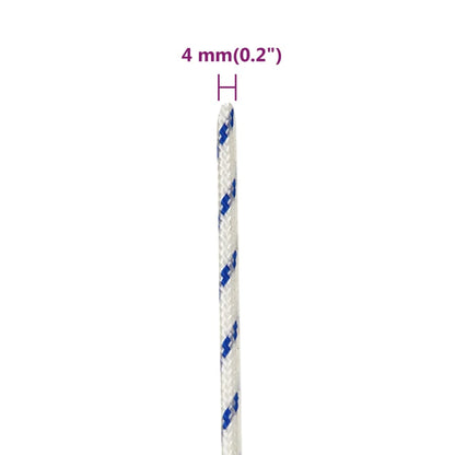 vidaXL Corde de bateau Blanc 4 mm 25 m Polypropylène