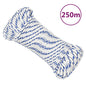 vidaXL Corde de bateau Blanc 5 mm 250 m Polypropylène