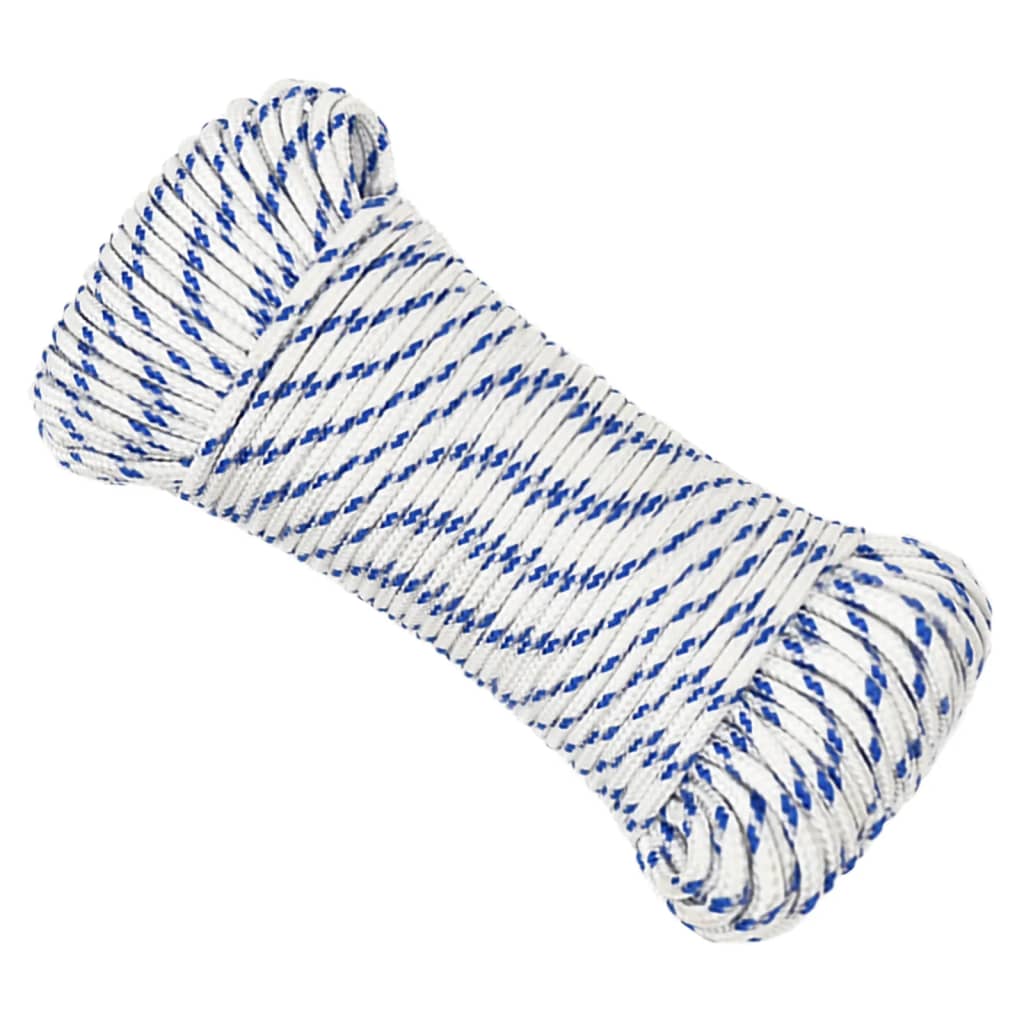 vidaXL Corde de bateau Blanc 5 mm 250 m Polypropylène