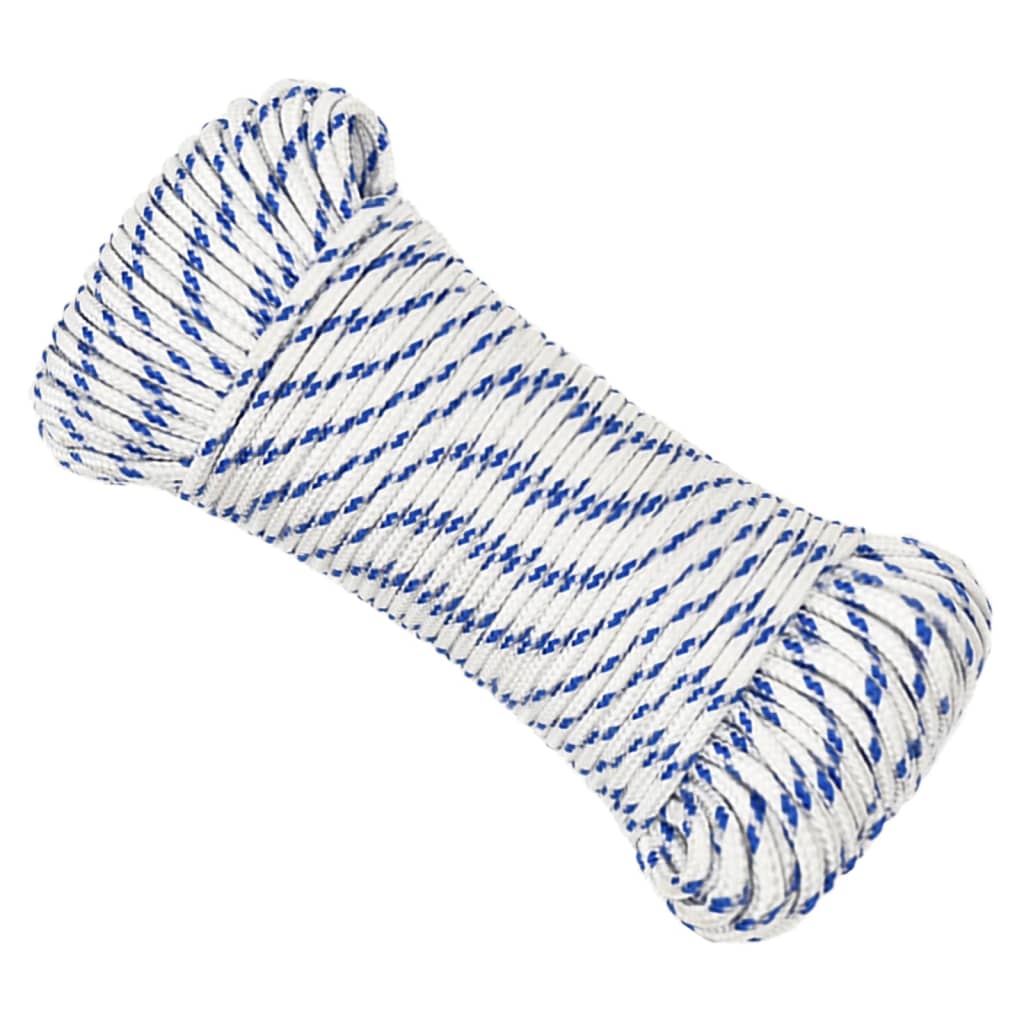 vidaXL Corde de bateau Blanc 5 mm 500 m Polypropylène