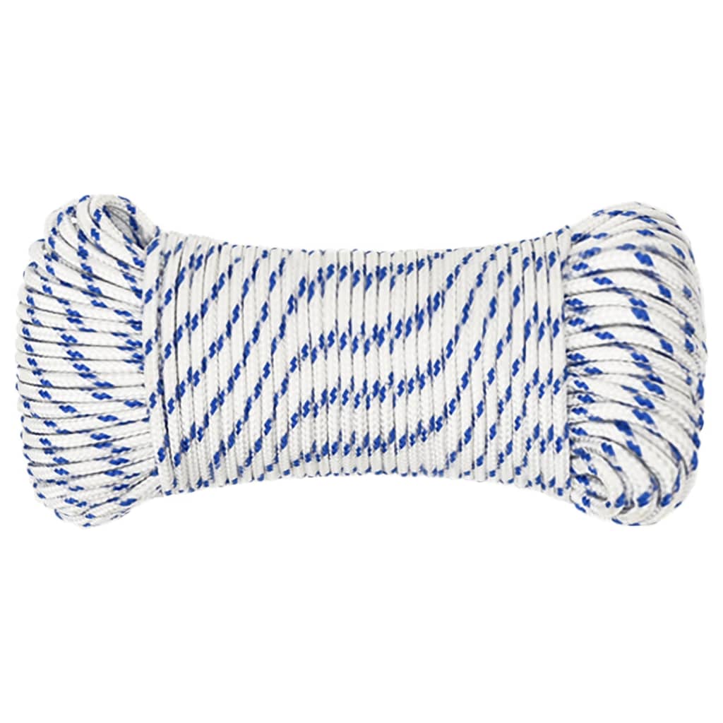 vidaXL Corde de bateau Blanc 5 mm 500 m Polypropylène