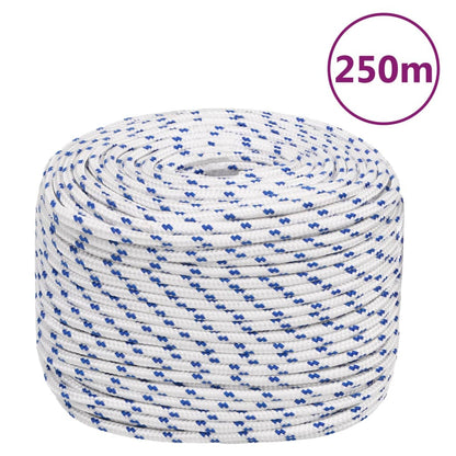 vidaXL Corde de bateau Blanc 6 mm 250 m Polypropylène