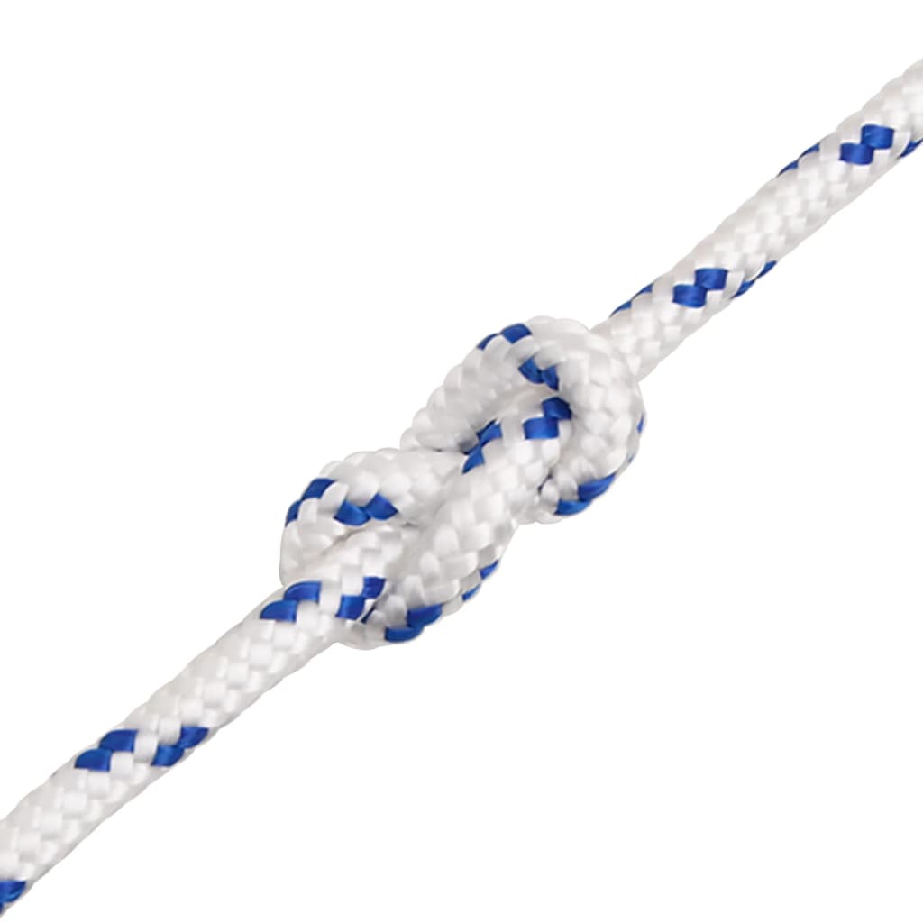 vidaXL Corde de bateau Blanc 10 mm 25 m Polypropylène
