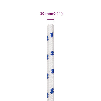 vidaXL Corde de bateau Blanc 10 mm 25 m Polypropylène