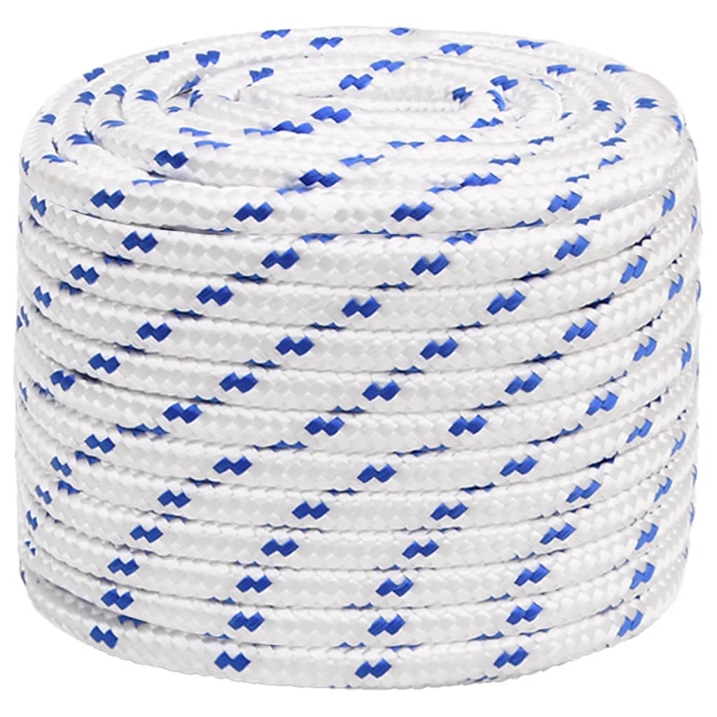vidaXL Corde de bateau Blanc 16 mm 25 m Polypropylène