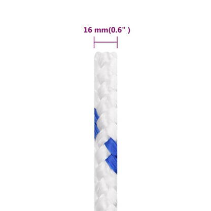 vidaXL Corde de bateau Blanc 16 mm 25 m Polypropylène